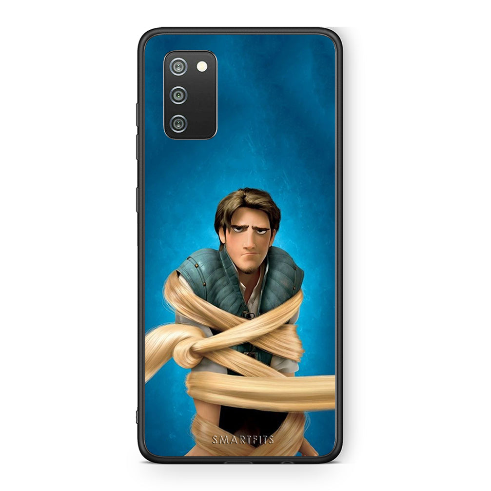 Samsung A02s Tangled 1 Θήκη Αγίου Βαλεντίνου από τη Smartfits με σχέδιο στο πίσω μέρος και μαύρο περίβλημα | Smartphone case with colorful back and black bezels by Smartfits