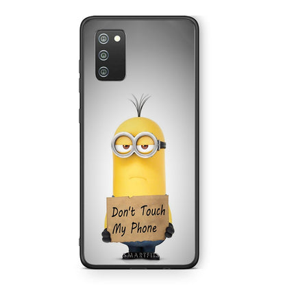 4 - Samsung A02s Minion Text case, cover, bumper