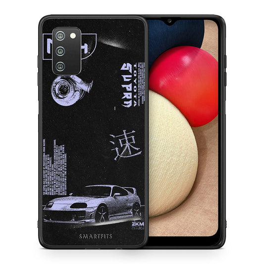 Θήκη Αγίου Βαλεντίνου Samsung A02s Tokyo Drift από τη Smartfits με σχέδιο στο πίσω μέρος και μαύρο περίβλημα | Samsung A02s Tokyo Drift case with colorful back and black bezels