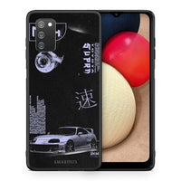 Thumbnail for Θήκη Αγίου Βαλεντίνου Samsung A02s Tokyo Drift από τη Smartfits με σχέδιο στο πίσω μέρος και μαύρο περίβλημα | Samsung A02s Tokyo Drift case with colorful back and black bezels