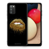 Thumbnail for Θήκη Samsung A02s Golden Valentine από τη Smartfits με σχέδιο στο πίσω μέρος και μαύρο περίβλημα | Samsung A02s Golden Valentine case with colorful back and black bezels