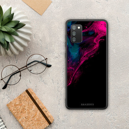 Watercolor Pink Black - Samsung Galaxy A02s / M02s / F02s θήκη