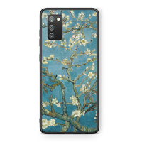 Thumbnail for Samsung A02s White Blossoms θήκη από τη Smartfits με σχέδιο στο πίσω μέρος και μαύρο περίβλημα | Smartphone case with colorful back and black bezels by Smartfits