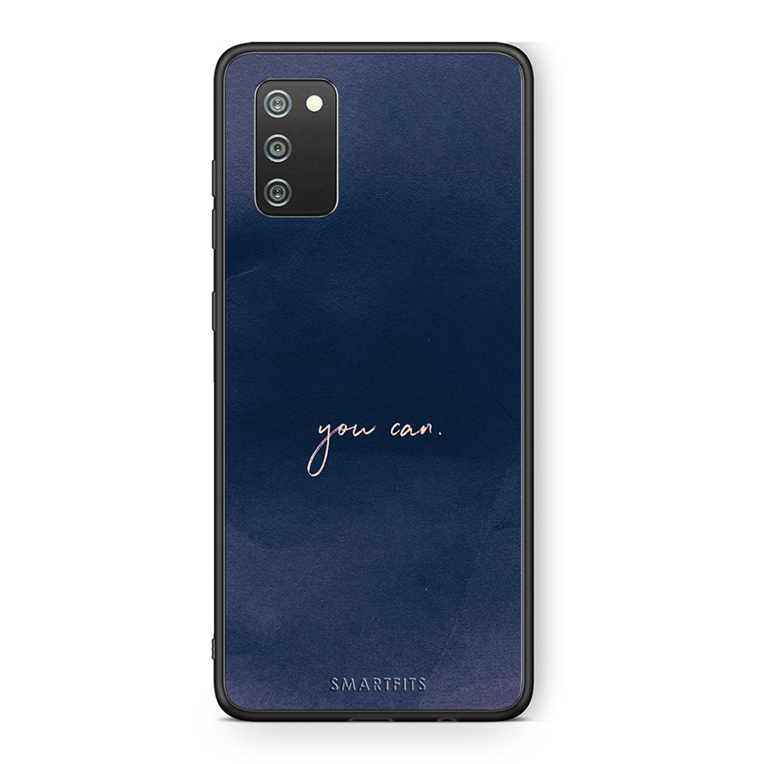 Samsung A02s You Can θήκη από τη Smartfits με σχέδιο στο πίσω μέρος και μαύρο περίβλημα | Smartphone case with colorful back and black bezels by Smartfits