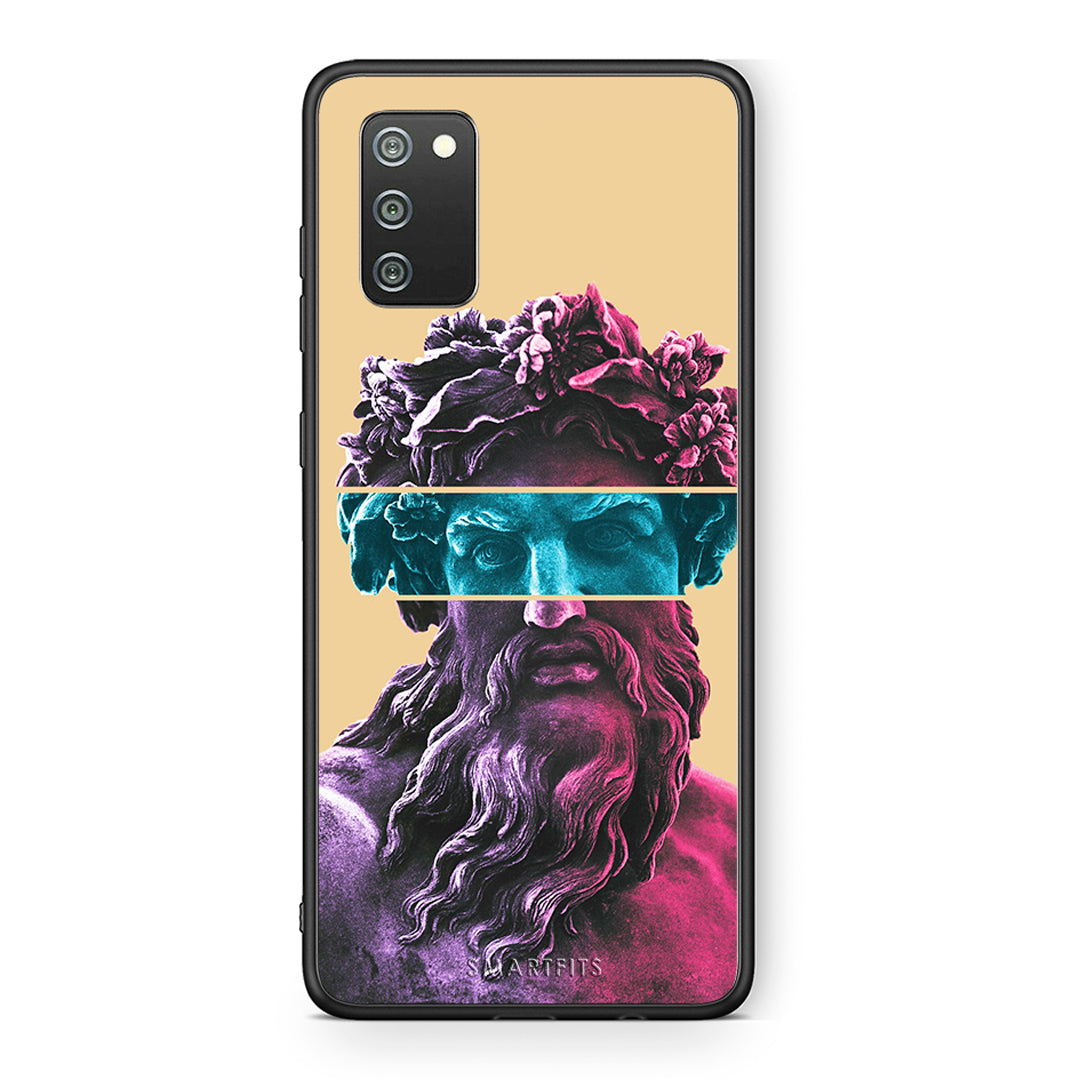 Samsung A02s Zeus Art Θήκη Αγίου Βαλεντίνου από τη Smartfits με σχέδιο στο πίσω μέρος και μαύρο περίβλημα | Smartphone case with colorful back and black bezels by Smartfits