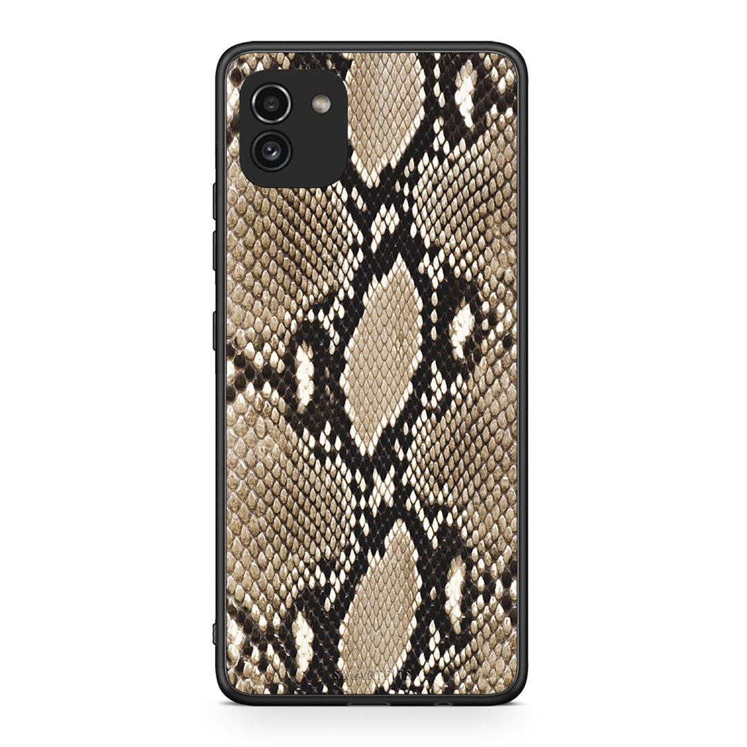 23 - Samsung A03 Fashion Snake Animal case, cover, bumper