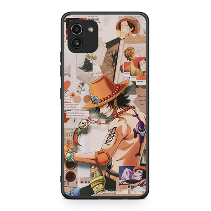 Samsung A03 Anime Collage θήκη από τη Smartfits με σχέδιο στο πίσω μέρος και μαύρο περίβλημα | Smartphone case with colorful back and black bezels by Smartfits