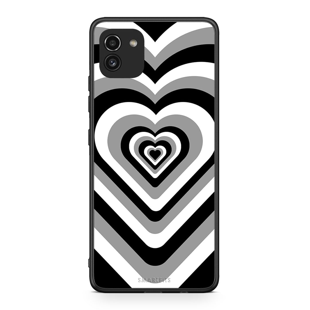 Samsung A03 Black Hearts θήκη από τη Smartfits με σχέδιο στο πίσω μέρος και μαύρο περίβλημα | Smartphone case with colorful back and black bezels by Smartfits