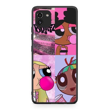 Samsung A03 Bubble Girls Θήκη Αγίου Βαλεντίνου από τη Smartfits με σχέδιο στο πίσω μέρος και μαύρο περίβλημα | Smartphone case with colorful back and black bezels by Smartfits