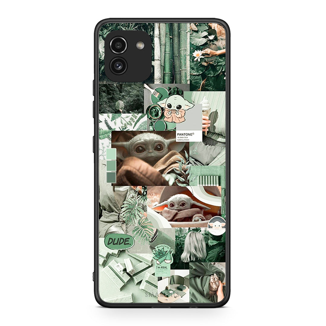 Samsung A03 Collage Dude Θήκη Αγίου Βαλεντίνου από τη Smartfits με σχέδιο στο πίσω μέρος και μαύρο περίβλημα | Smartphone case with colorful back and black bezels by Smartfits