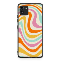 Thumbnail for Samsung A03 Colourful Waves θήκη από τη Smartfits με σχέδιο στο πίσω μέρος και μαύρο περίβλημα | Smartphone case with colorful back and black bezels by Smartfits