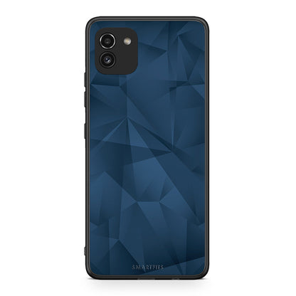 39 - Samsung A03 Blue Abstract Geometric case, cover, bumper