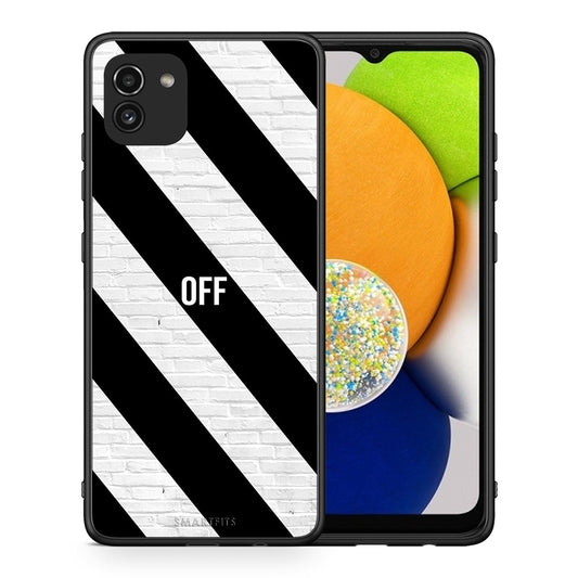 Θήκη Samsung A03 Get Off από τη Smartfits με σχέδιο στο πίσω μέρος και μαύρο περίβλημα | Samsung A03 Get Off case with colorful back and black bezels