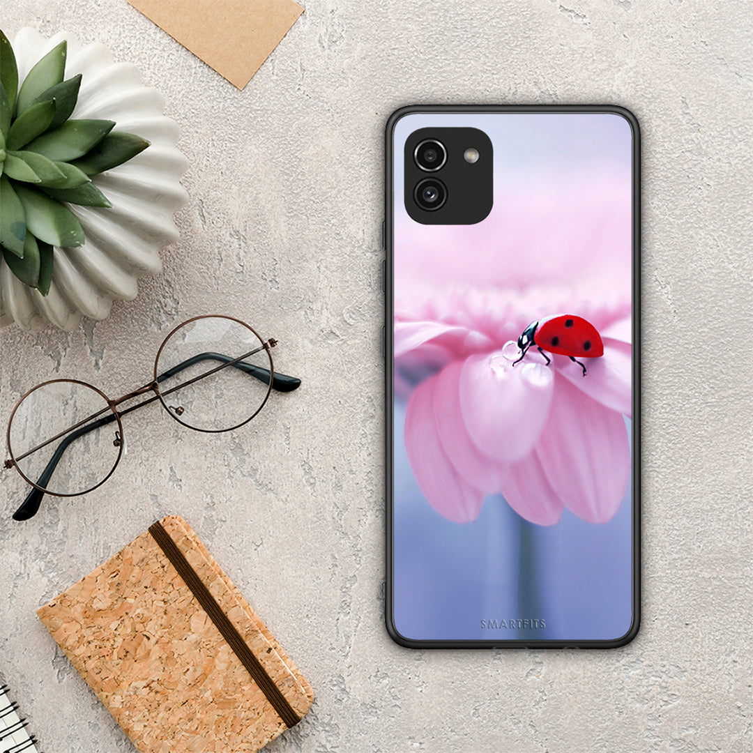 Ladybug Flower - Samsung Galaxy A03 θήκη