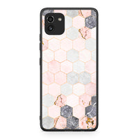 Thumbnail for 4 - Samsung A03 Hexagon Pink Marble case, cover, bumper