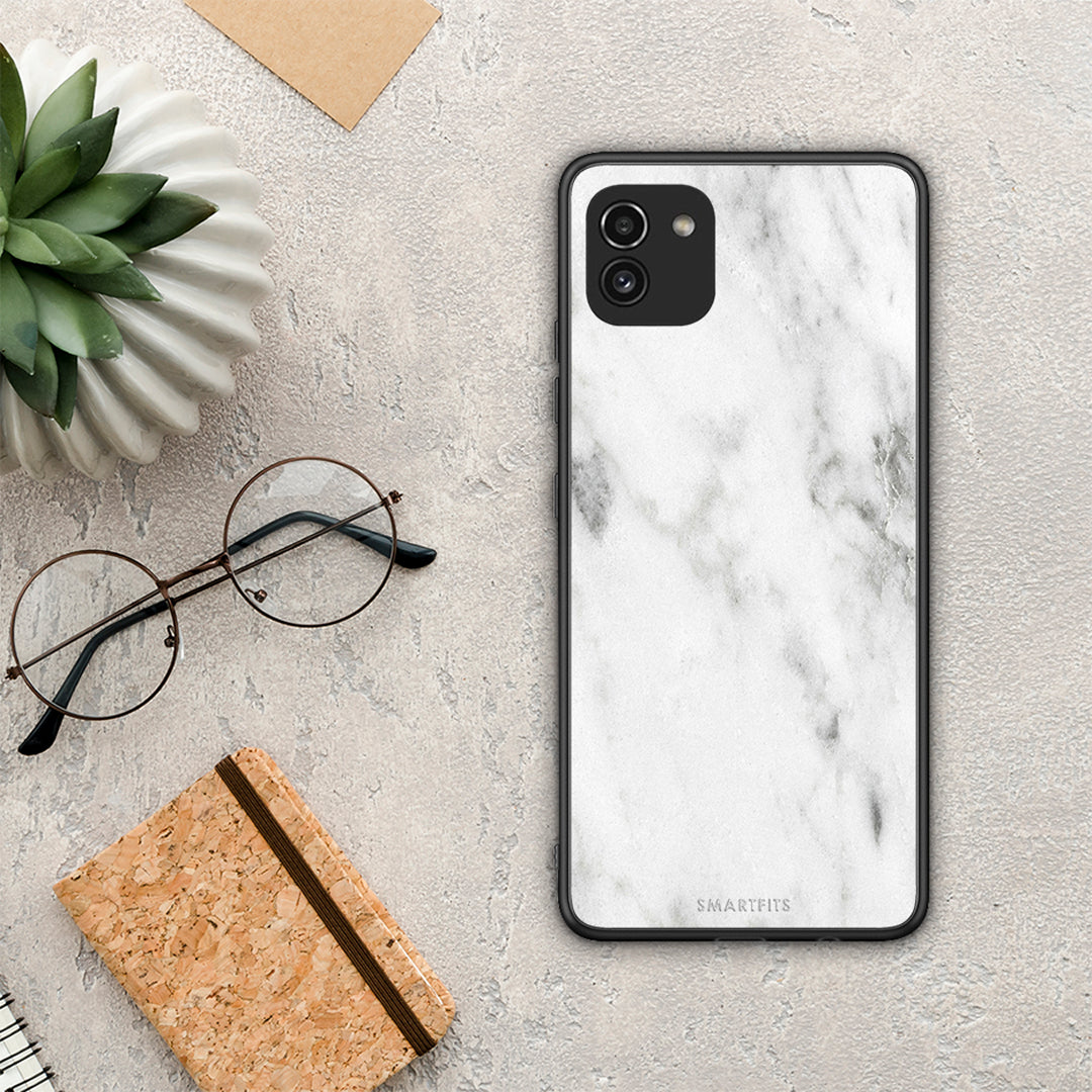 Marble White - Samsung Galaxy A03 θήκη