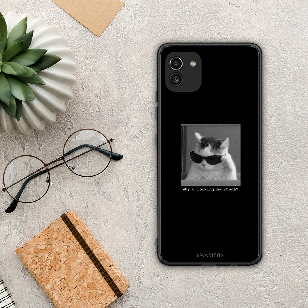 Meme Cat - Samsung Galaxy A03 θήκη