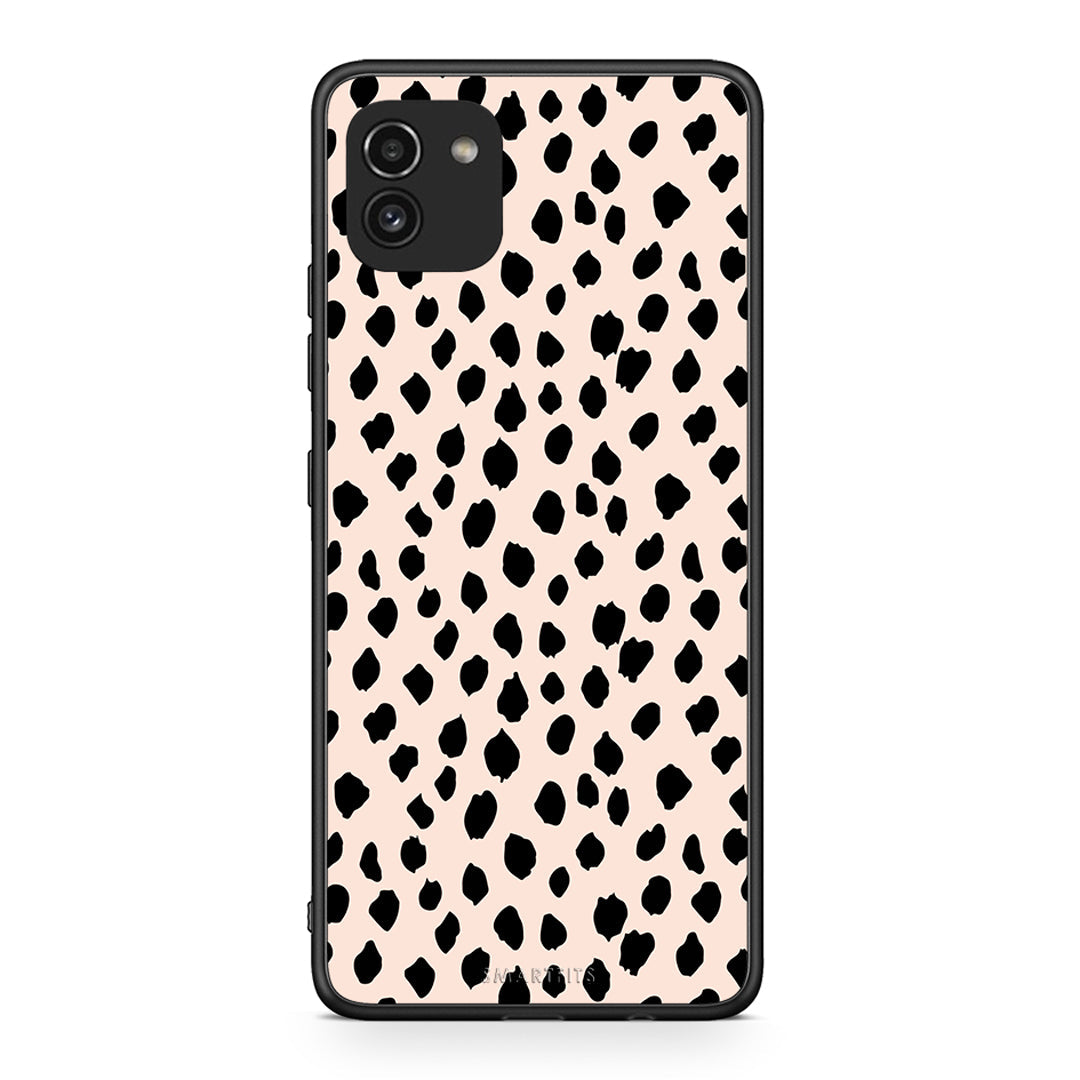 Samsung A03 New Polka Dots θήκη από τη Smartfits με σχέδιο στο πίσω μέρος και μαύρο περίβλημα | Smartphone case with colorful back and black bezels by Smartfits