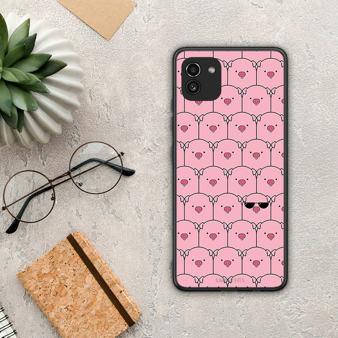 Pig Glasses - Samsung Galaxy A03 θήκη