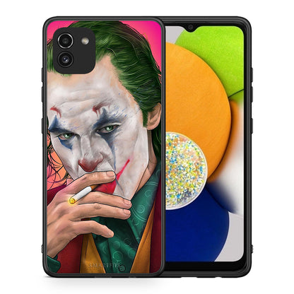 Θήκη Samsung A03 JokesOnU PopArt από τη Smartfits με σχέδιο στο πίσω μέρος και μαύρο περίβλημα | Samsung A03 JokesOnU PopArt case with colorful back and black bezels
