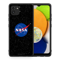 Thumbnail for Θήκη Samsung A03 NASA PopArt από τη Smartfits με σχέδιο στο πίσω μέρος και μαύρο περίβλημα | Samsung A03 NASA PopArt case with colorful back and black bezels