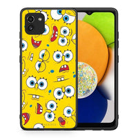 Thumbnail for Θήκη Samsung A03 Sponge PopArt από τη Smartfits με σχέδιο στο πίσω μέρος και μαύρο περίβλημα | Samsung A03 Sponge PopArt case with colorful back and black bezels