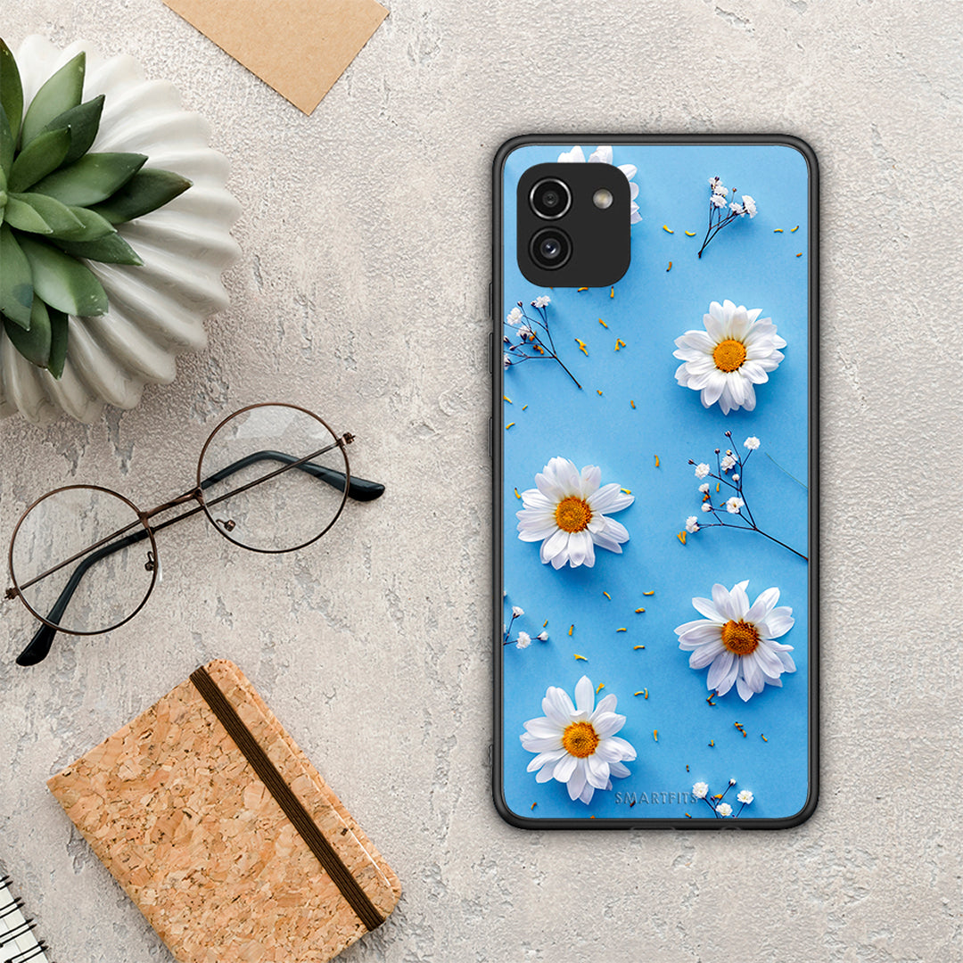 Real Daisies - Samsung Galaxy A03 θήκη