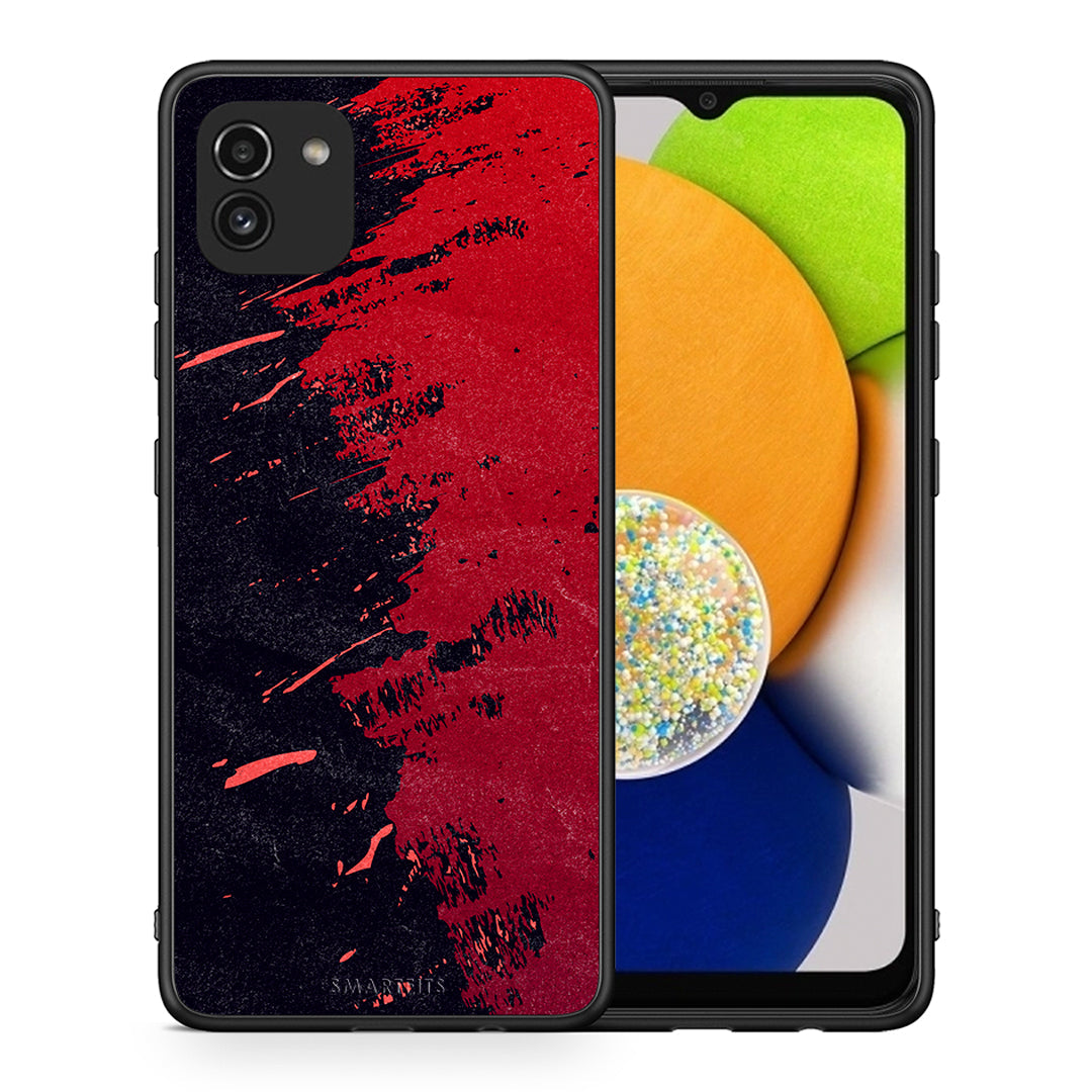 Red Paint - Samsung Galaxy A03 θήκη