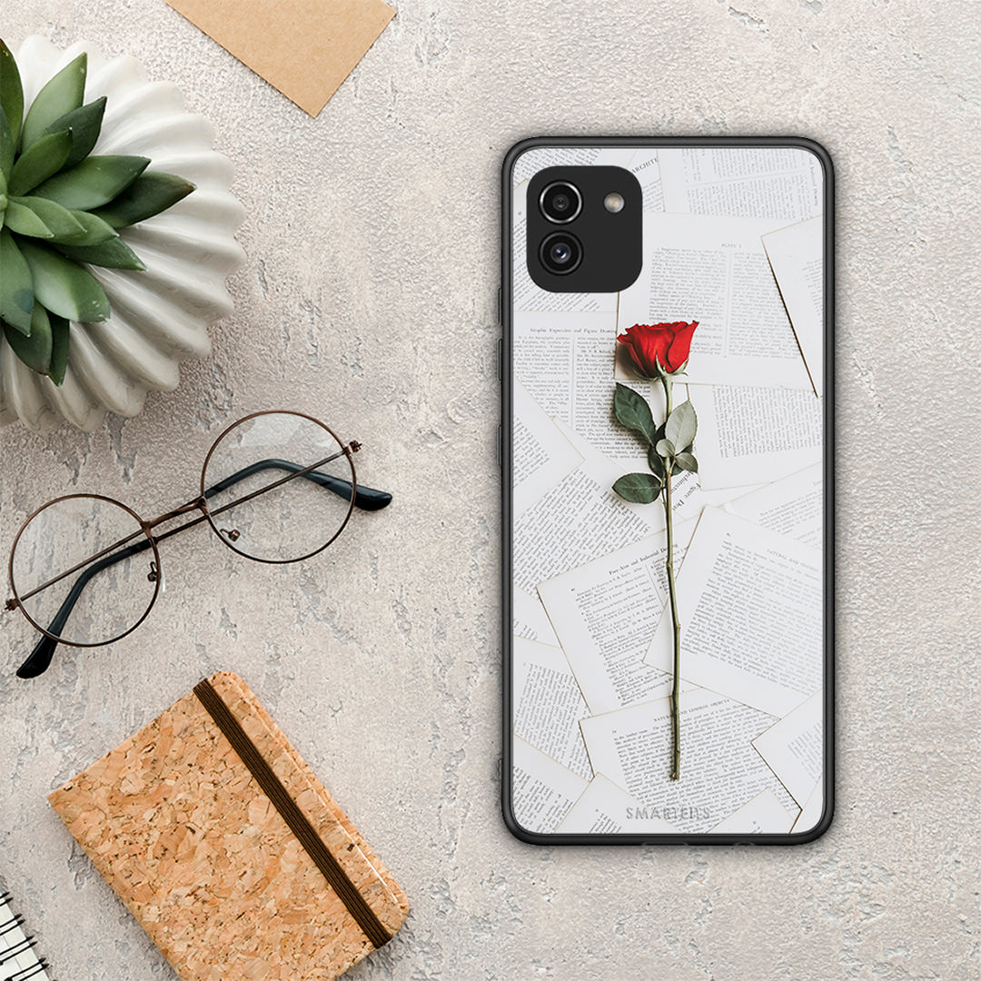 Red Rose - Samsung Galaxy A03 θήκη