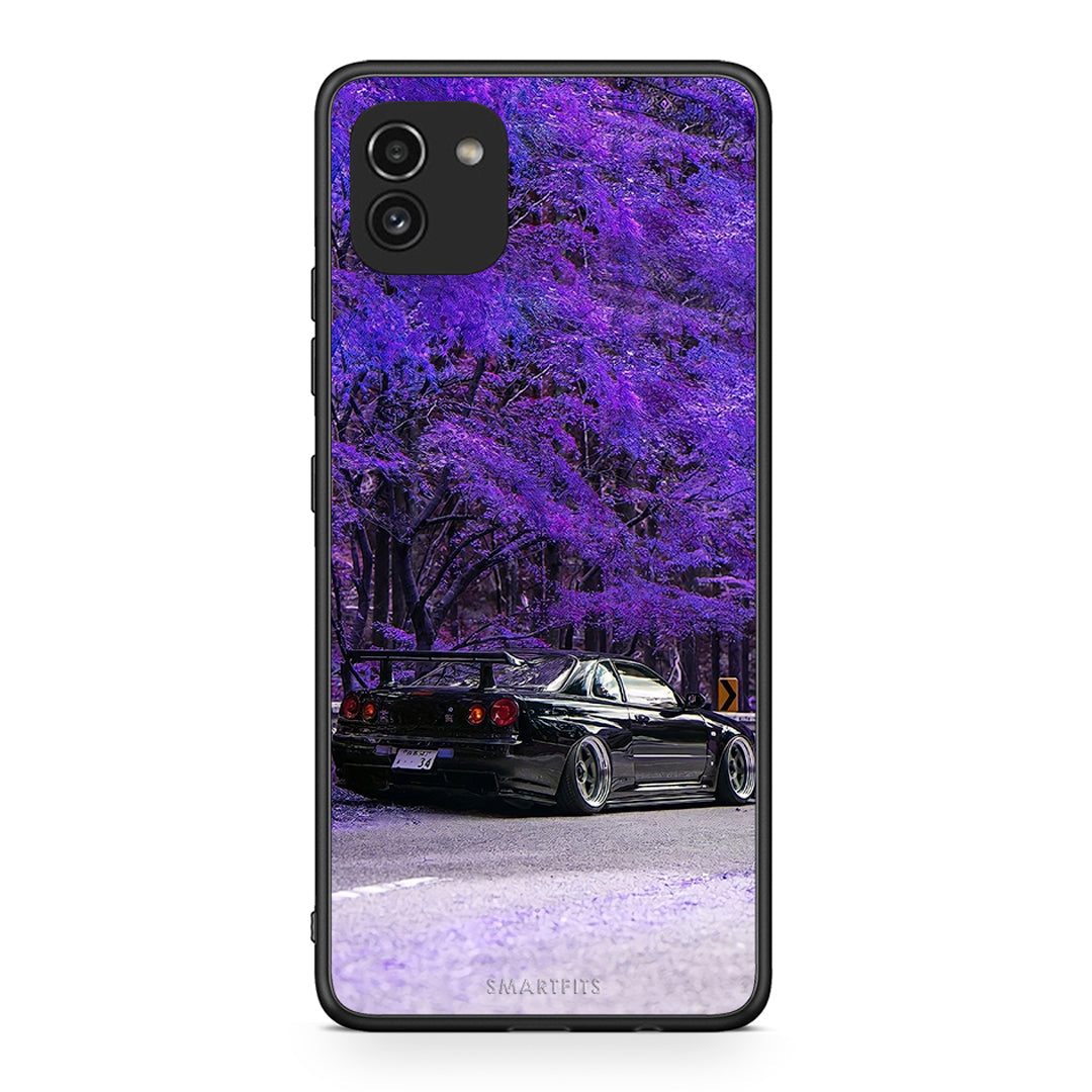 Samsung A03 Super Car Θήκη Αγίου Βαλεντίνου από τη Smartfits με σχέδιο στο πίσω μέρος και μαύρο περίβλημα | Smartphone case with colorful back and black bezels by Smartfits