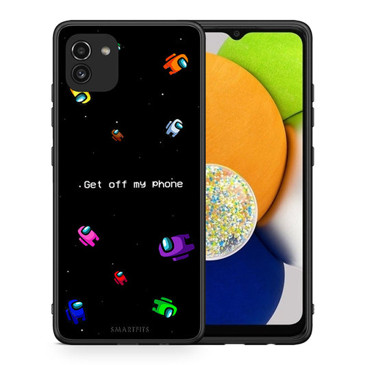 Θήκη Samsung A03 AFK Text από τη Smartfits με σχέδιο στο πίσω μέρος και μαύρο περίβλημα | Samsung A03 AFK Text case with colorful back and black bezels
