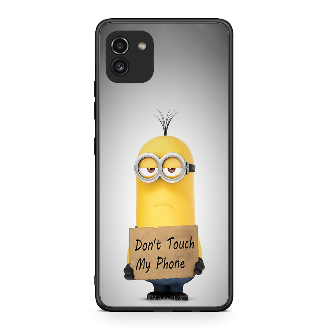 4 - Samsung A03 Minion Text case, cover, bumper