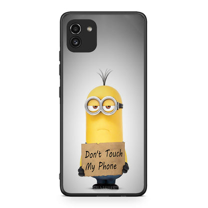 4 - Samsung A03 Minion Text case, cover, bumper