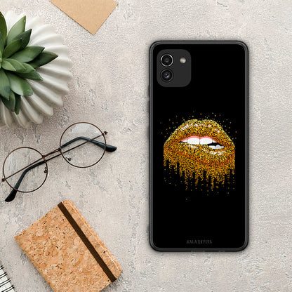 Valentine Golden - Samsung Galaxy A03 θήκη