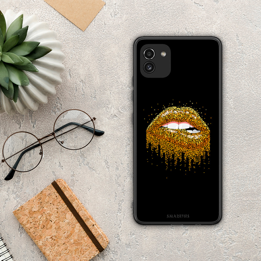 Valentine Golden - Samsung Galaxy A03 θήκη