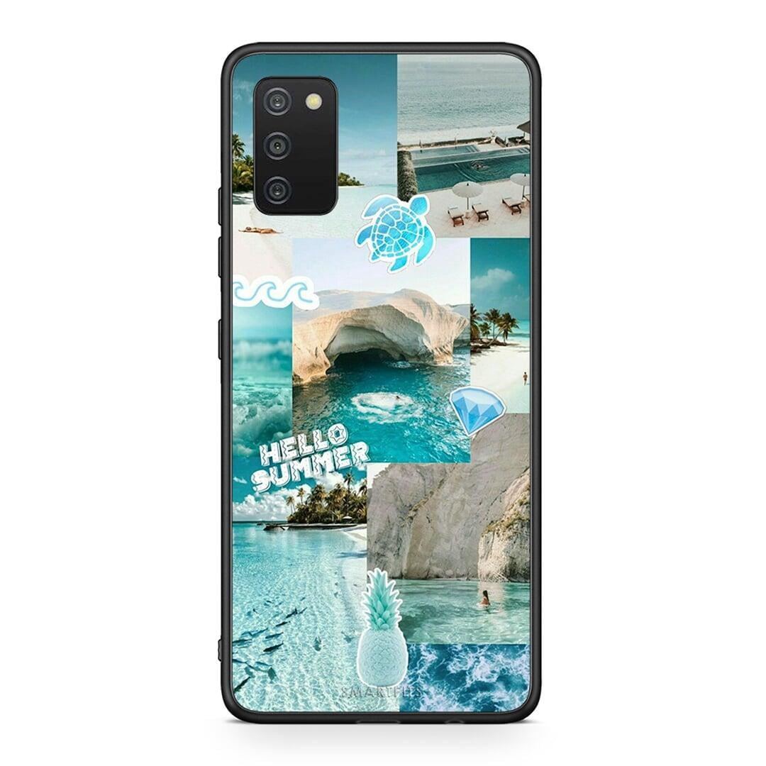 Samsung A03s Aesthetic Summer Θήκη από τη Smartfits με σχέδιο στο πίσω μέρος και μαύρο περίβλημα | Smartphone case with colorful back and black bezels by Smartfits