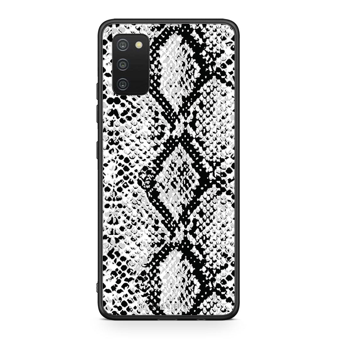 24 - Samsung A03s White Snake Animal case, cover, bumper