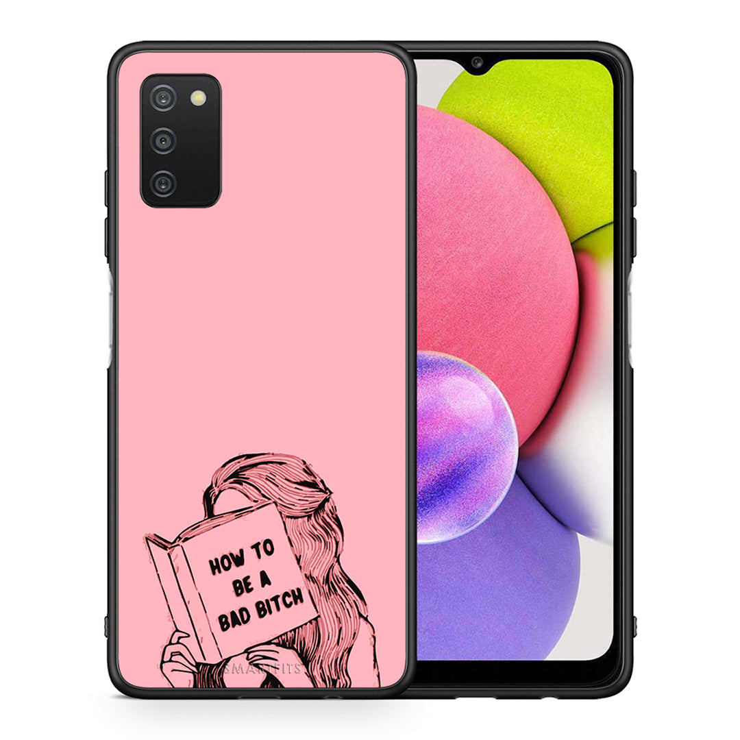 Θήκη Samsung A03s Bad Bitch από τη Smartfits με σχέδιο στο πίσω μέρος και μαύρο περίβλημα | Samsung A03s Bad Bitch case with colorful back and black bezels