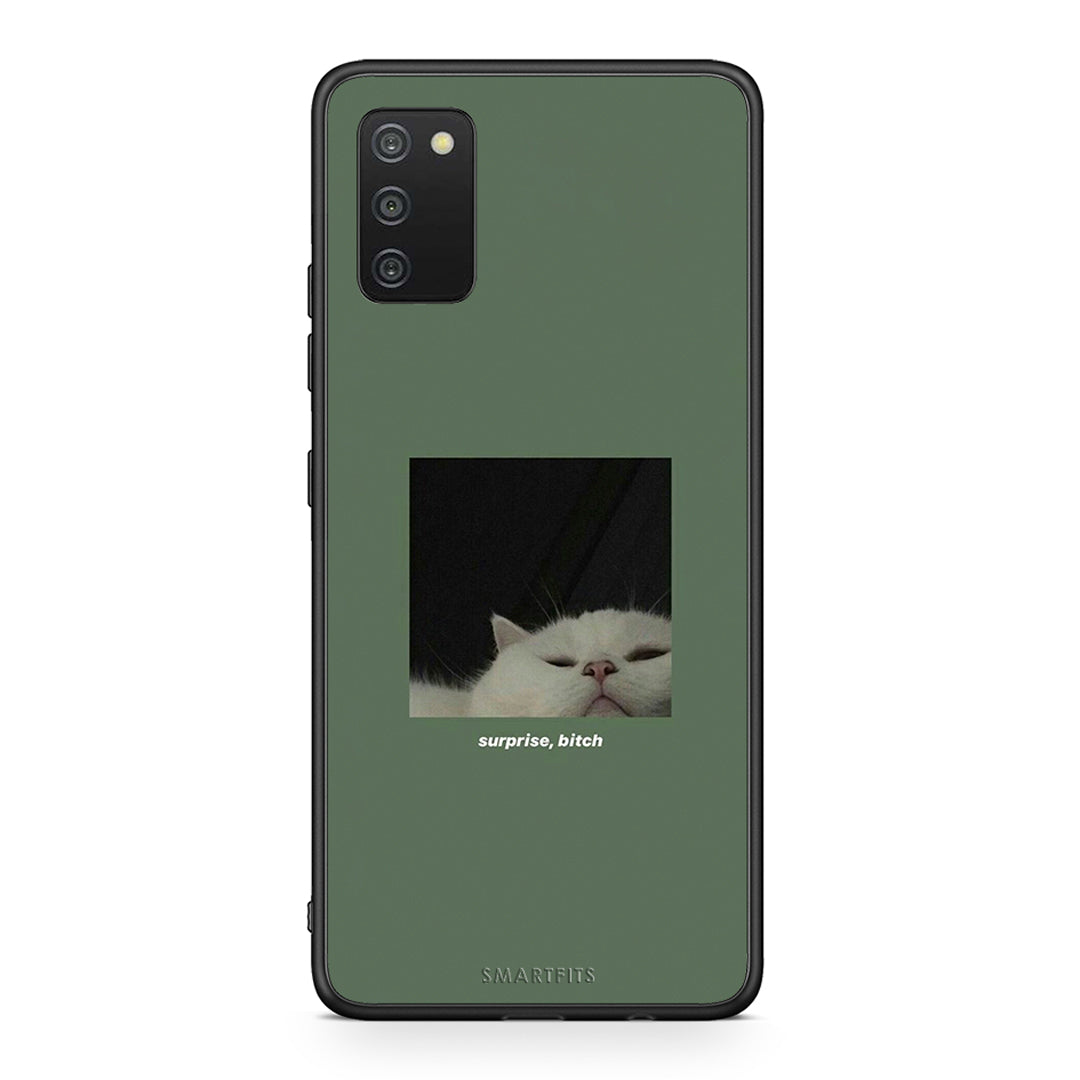 Samsung A03s Bitch Surprise θήκη από τη Smartfits με σχέδιο στο πίσω μέρος και μαύρο περίβλημα | Smartphone case with colorful back and black bezels by Smartfits