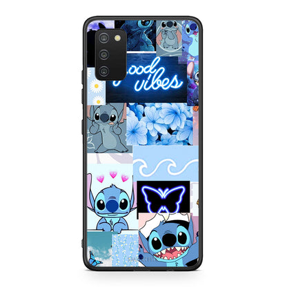 Samsung A03s Collage Good Vibes Θήκη Αγίου Βαλεντίνου από τη Smartfits με σχέδιο στο πίσω μέρος και μαύρο περίβλημα | Smartphone case with colorful back and black bezels by Smartfits