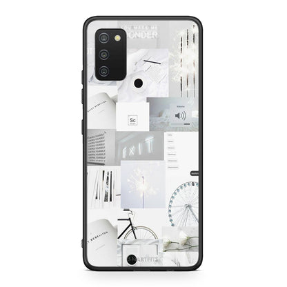 Samsung A03s Collage Make Me Wonder Θήκη Αγίου Βαλεντίνου από τη Smartfits με σχέδιο στο πίσω μέρος και μαύρο περίβλημα | Smartphone case with colorful back and black bezels by Smartfits