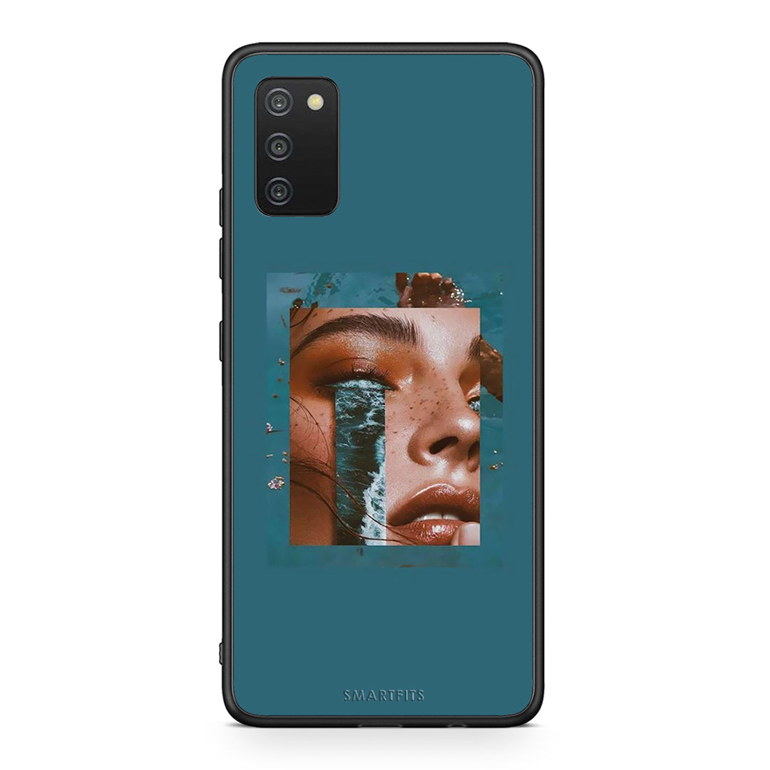Samsung A03s Cry An Ocean θήκη από τη Smartfits με σχέδιο στο πίσω μέρος και μαύρο περίβλημα | Smartphone case with colorful back and black bezels by Smartfits