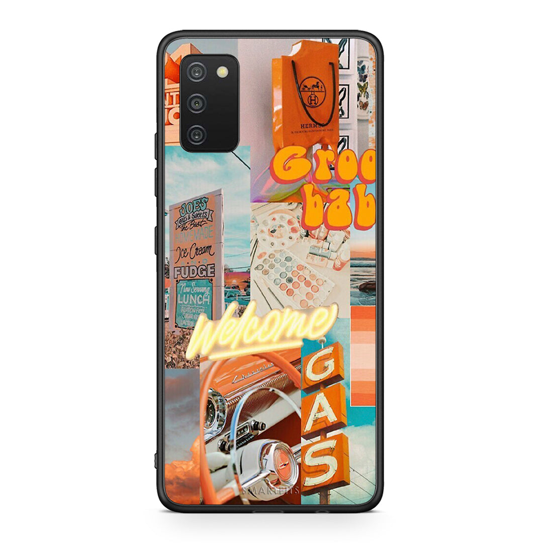 Samsung A03s Groovy Babe Θήκη Αγίου Βαλεντίνου από τη Smartfits με σχέδιο στο πίσω μέρος και μαύρο περίβλημα | Smartphone case with colorful back and black bezels by Smartfits