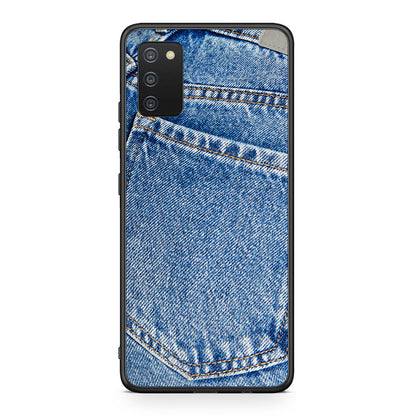 Samsung A03s Jeans Pocket θήκη από τη Smartfits με σχέδιο στο πίσω μέρος και μαύρο περίβλημα | Smartphone case with colorful back and black bezels by Smartfits