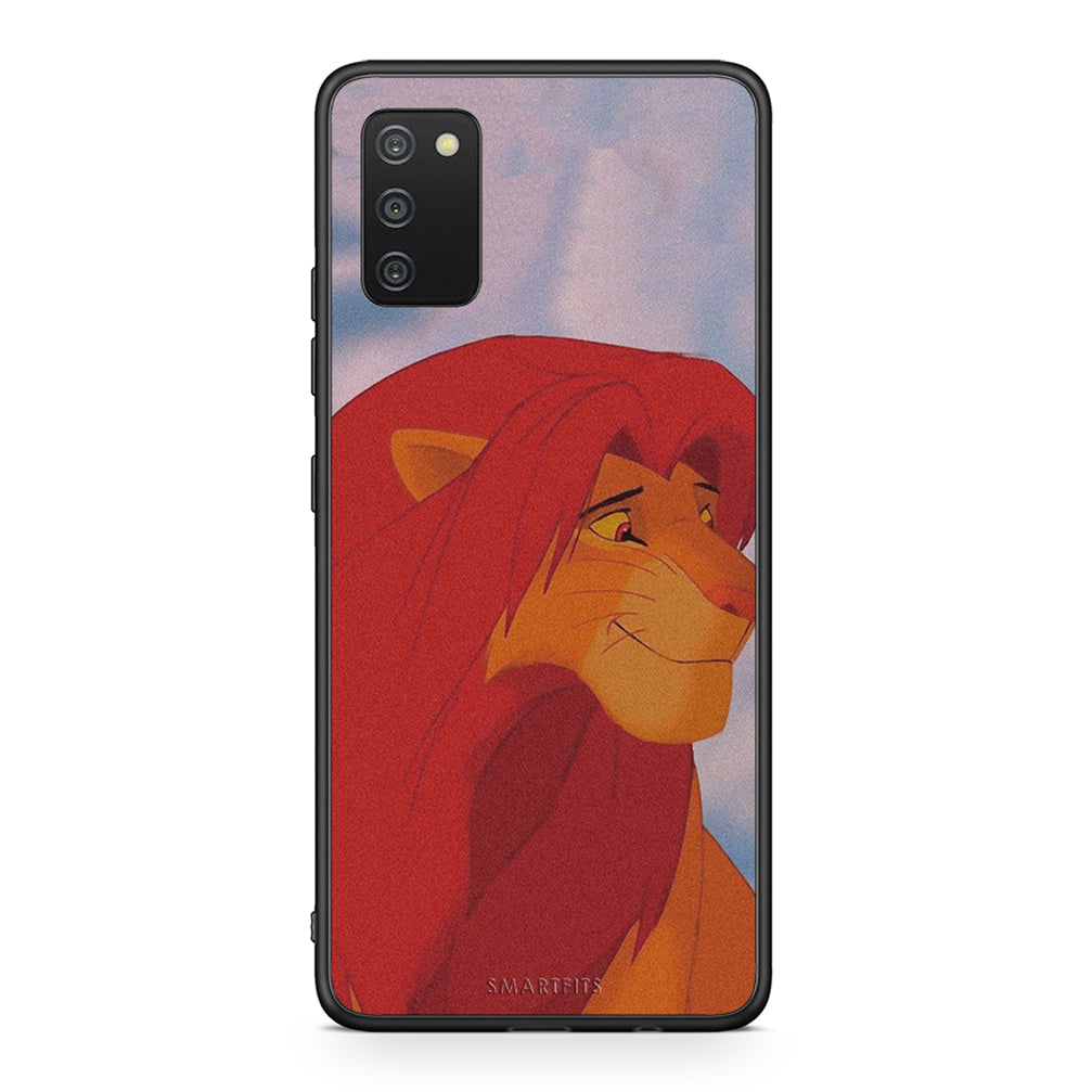Samsung A03s Lion Love 1 Θήκη Αγίου Βαλεντίνου από τη Smartfits με σχέδιο στο πίσω μέρος και μαύρο περίβλημα | Smartphone case with colorful back and black bezels by Smartfits