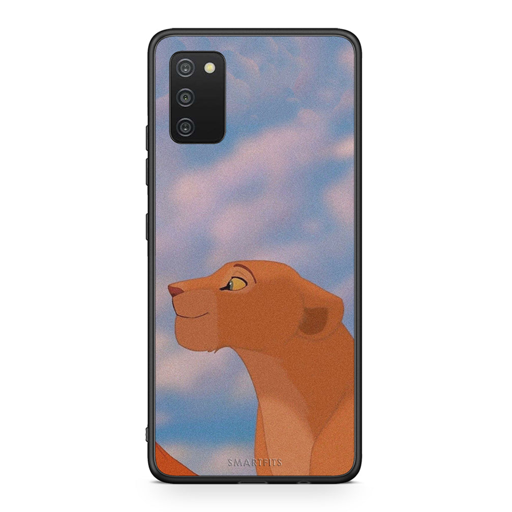 Samsung A03s Lion Love 2 Θήκη Αγίου Βαλεντίνου από τη Smartfits με σχέδιο στο πίσω μέρος και μαύρο περίβλημα | Smartphone case with colorful back and black bezels by Smartfits