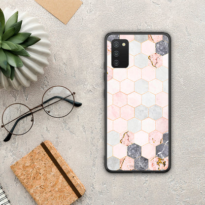 Marble Hexagon Pink - Samsung Galaxy A03s θήκη