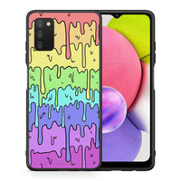 Thumbnail for Θήκη Samsung A03s Melting Rainbow από τη Smartfits με σχέδιο στο πίσω μέρος και μαύρο περίβλημα | Samsung A03s Melting Rainbow case with colorful back and black bezels