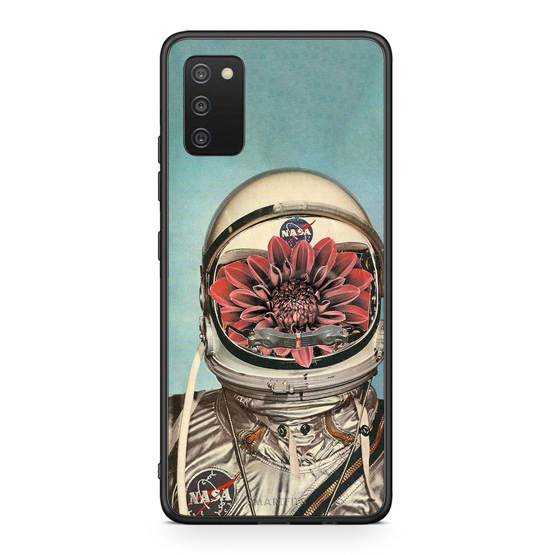 Samsung A03s Nasa Bloom θήκη από τη Smartfits με σχέδιο στο πίσω μέρος και μαύρο περίβλημα | Smartphone case with colorful back and black bezels by Smartfits