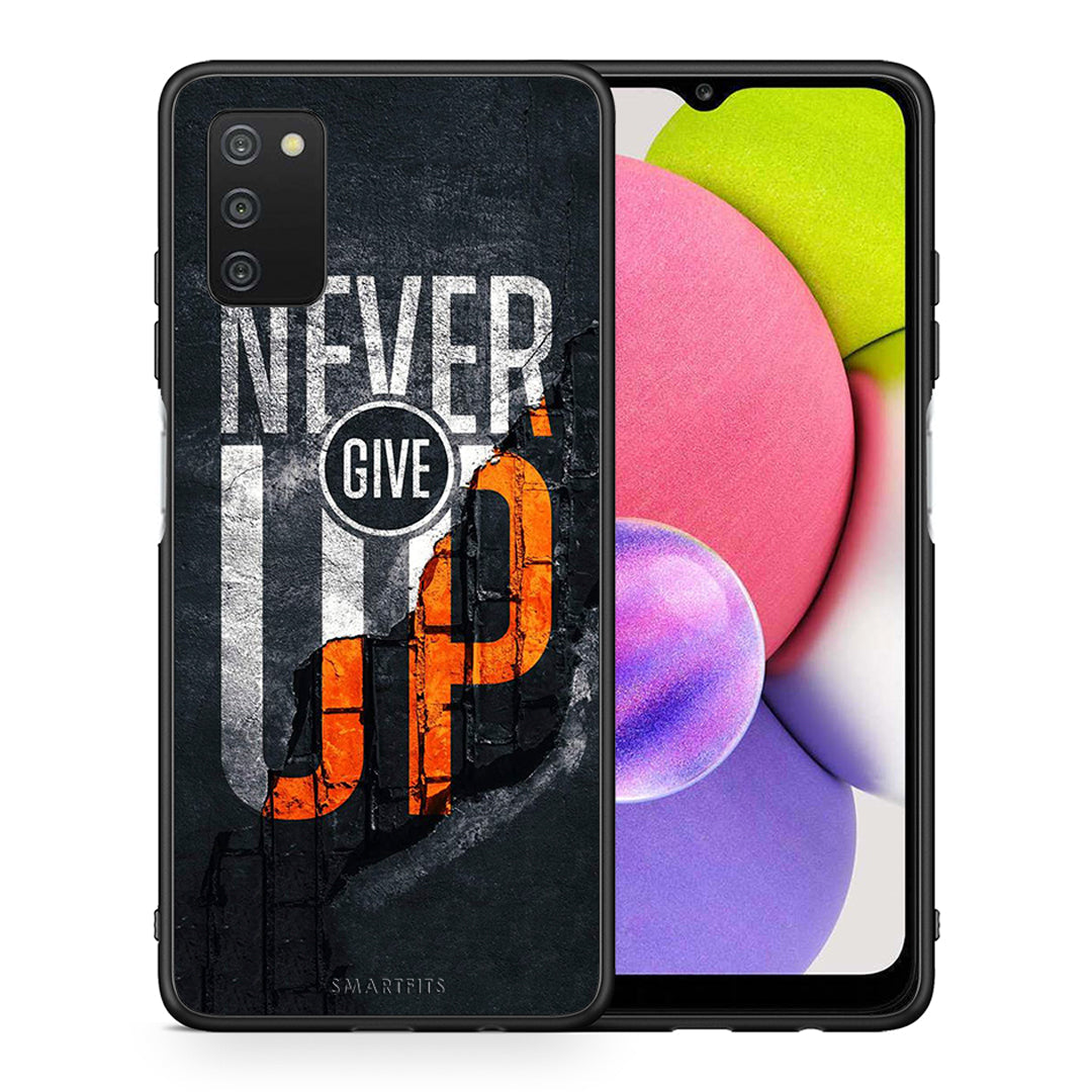Never Give Up - Samsung Galaxy A03s θήκη